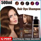 500ml Hair Dye Shampoo Natural Herbal Permanent Instant Dye Hair Color Shampoo