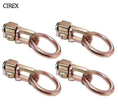 4x Anchor Track Double Stud Fitting W O Ring Tie Down point BS 6000 lbs 2750 kg