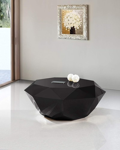 Gemma Collection Modern Contemporary Diamond Shaped Coffee Table with Rich Color - Picture 3 of 13