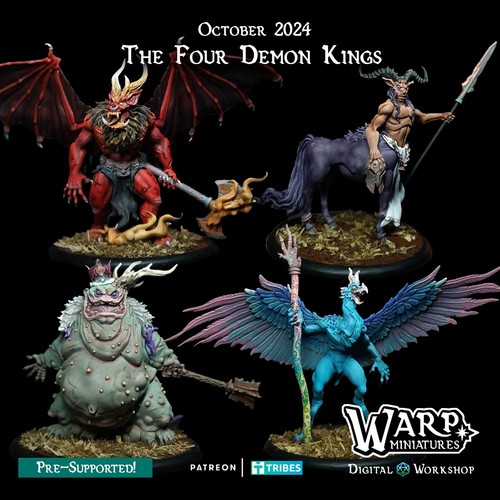 The Four Demon Kings(x4) /TTRPG/Wargaming/Mordheim /Dungeons and Dragons