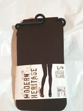 New  MODERN HERITAGE Control Top Opaque Tights Size S/M 100-150 lbs.Made in USA