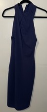 Rachel Rachel Roy Womens Blue Sequined Cocktail and Party Dress - Size M