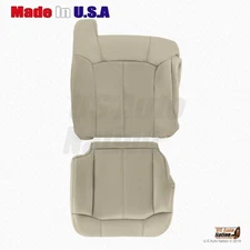 2000 2001 2002 Chevy Suburban Passenger Bottom & Top Genuine Leather Cover Tan