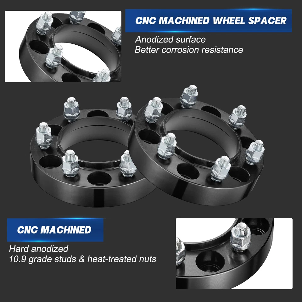 4PCS 1.25" 6x5.5" Hubcentric Wheel Spacers 12x1.5 for Tacoma FJ Cruiser 4Runner — 第 4/4 张图片