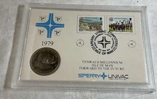 ISLE OF MAN TYNWALD MILLENNIUM GIFT SET 1979 CROWN COIN STAMPS UNIVAC COMPUTER