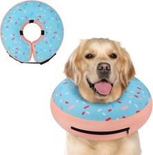 Inflatable Dog Cone Collar Alternative After Surgery, Doggie Neck Donut CollaXL