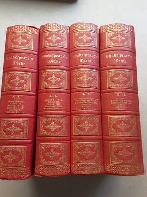 ANTIQUE WILLIAM SHAKESPEARE GERMAN BOOK  SHAKSPEARE'S DRAMATISCHE WERKE 1891