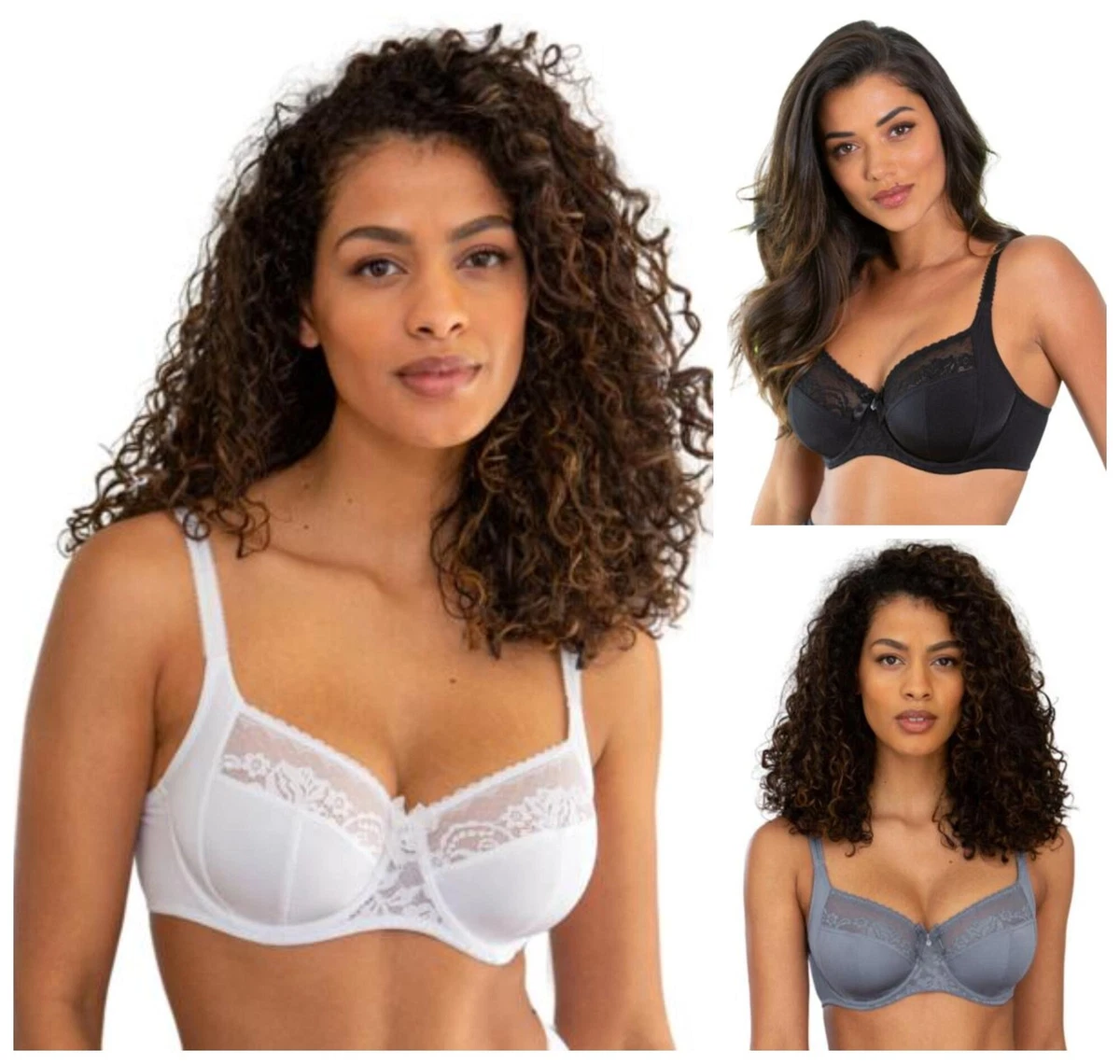 Pour Moi Aura Side Support Bra Womens Underwired Non-Padded Everyday Bras  21802