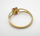14K Yellow Gold Orange Citrine Heart Solitaire Ring Size 6.25 [R316] — photo 8