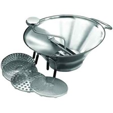 Professional Heavyweight Food Mill 5 Graters Sieves Stainless Steel 12 3/4"
