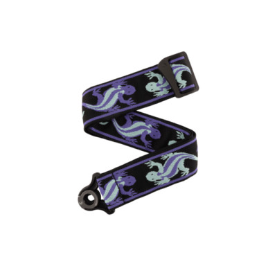 D'Addario Auto Lock Vintage Planet Waves Guitar Strap, Lizards Green/Blue