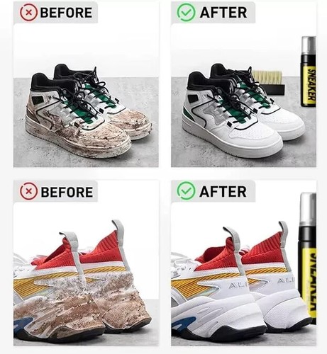 Cleaner Kit Shoe Sneaker for Leather White For Shoes with Tennis Foam Cleaning - Picture 8 of 15