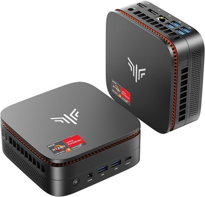 NIPOGI 4K Mini PC AMD Ryzen R2544 8GB DDR4 RAM+256GB M.2 SSD WIFI 5 Win11 Pro