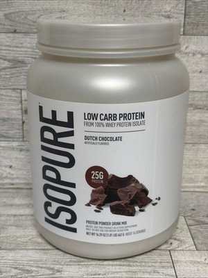 Isopure Low Carb 100% Whey Protein Isolate Chocolate Powder, 25g, 14 Servings