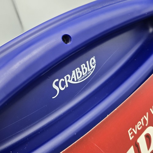 Scrabble Deluxe Edition Rotating Turntable Board 2010 Blue Travel Case New - Picture 5 of 8