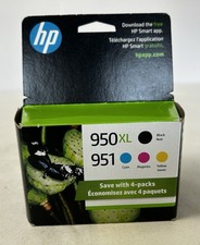 05/2025 4-PACK HP GENUINE 950XL BLACK  951 COLOR INK C2P01FN SEALED BOX