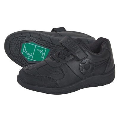 Jungen Fußball Schulschuhe Kinder schwarz Turnschuhe Schuhe Easy Touch Riemenverschluss