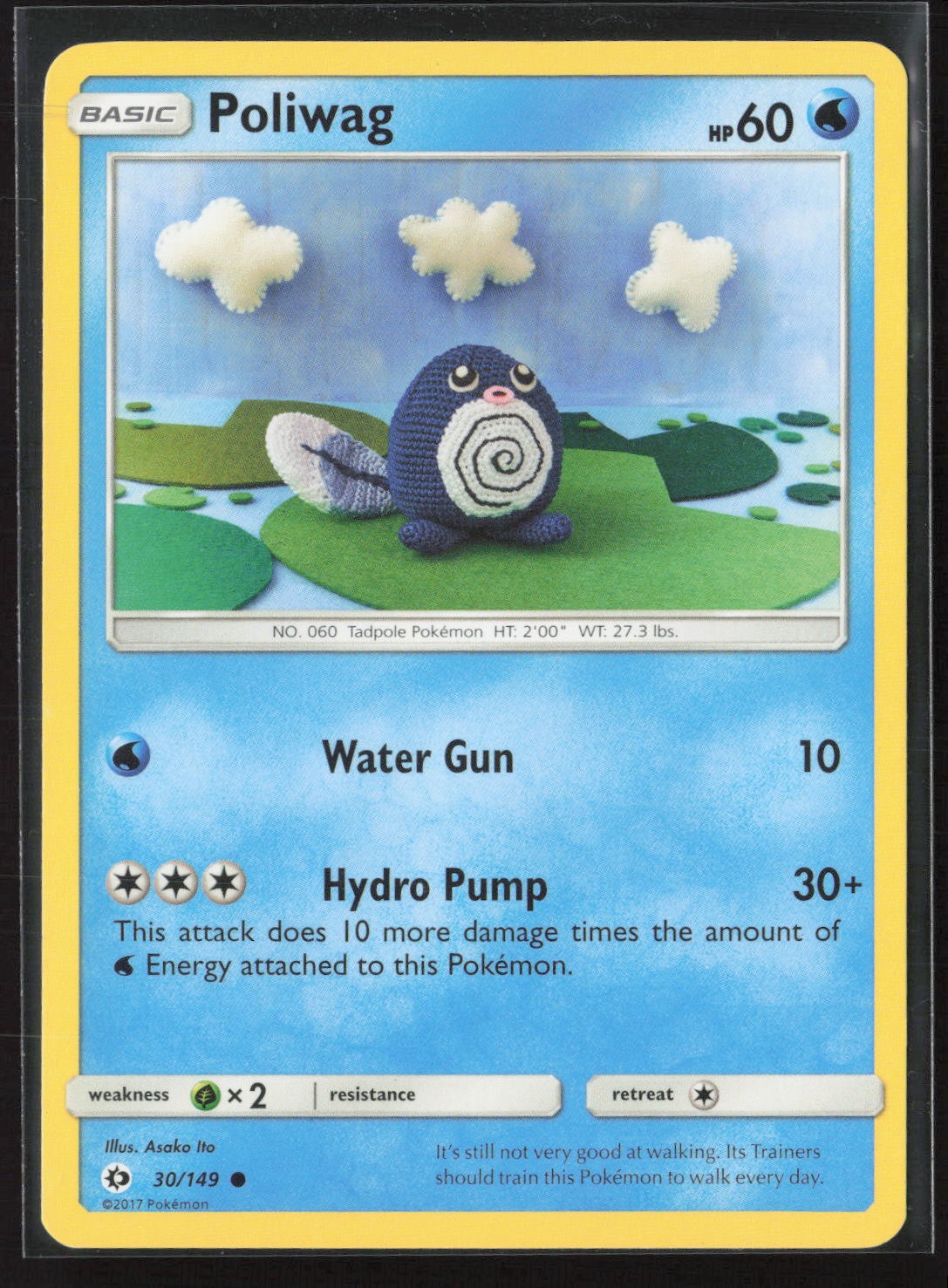 Poliwag 30/149 Common SM Base Set Pokemon Near Mint