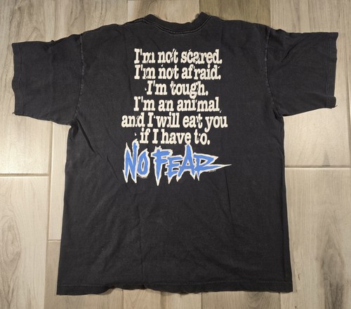 Vintage 90s Grunge Surf Skate Distressed No Fear Motorcycle Y2k Shirt XL USA 93