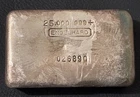 Engelhard 25oz 2nd Ser Silver Bar TIER 1 Leading '0' sn 026890 Beautiful Example