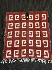 Boho Southwestern Woven Poncho with Fringe Sarape zarape One Size geometric
