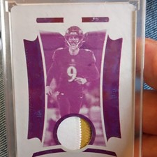 2022 Panini Century Materials Justin Tucker Ravens One of One Patch CEN-JTU