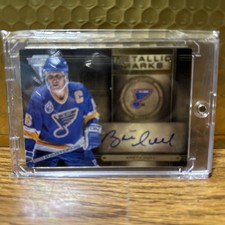 2013-14 Brett Hull St. Louis SSP Autographed Metallic Marks GOLD #MM-92