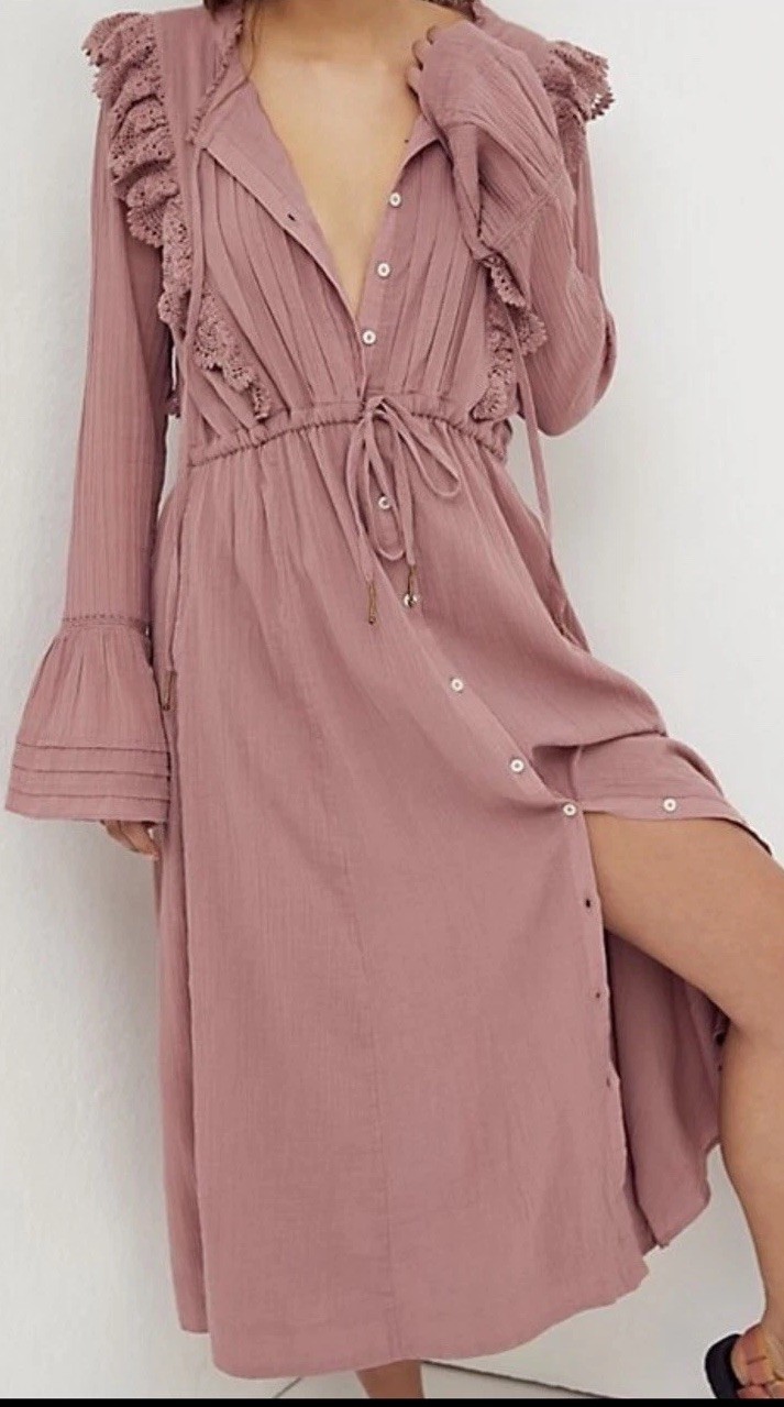 Free People Making Memories Midi Dress Size Small… - image 1
