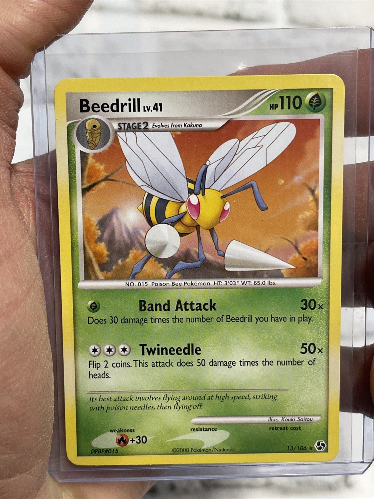 Pokemon Diamond & Pearl Great Encounters Beedrill #13/106 Nintendo 2008 NM Card