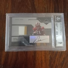 2005 LEAF LIMITED #212 FRANK GORE #212 JERSEY AUTOGRAH BGS 9 - 44/100