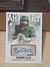 2016 BRANDON ALLEN SAGE HIT ARTISTRY AUTOGRAPHED AUTO ROOKIE CARD RC /100 ART-10. rookie card picture