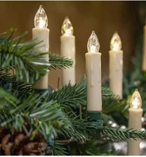 Battery Operated Cordless LED Candles Clip Christmas Candles with Remote 10 Pcs