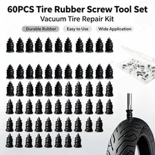 60pcs Rubber Tire Nail Repair Kit Screw In Tire Plugs For Car Truck Suv Van