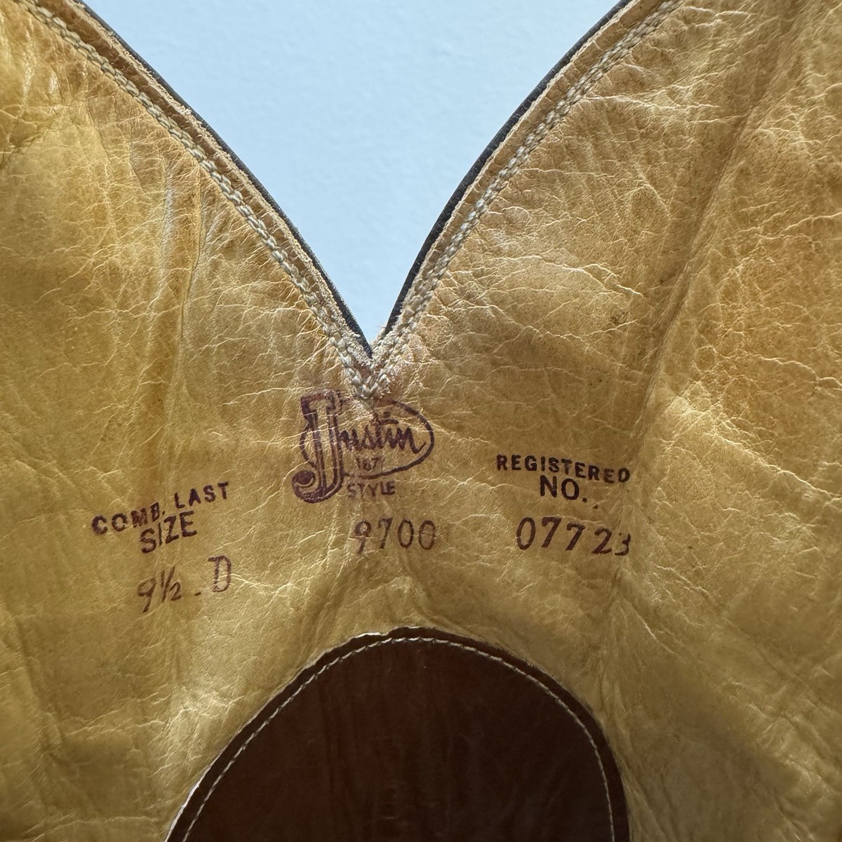 Vintage Justin 9700 Exotic Men's 9.5D Brown Full Alligator Cowboy