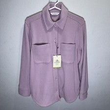 Alpine Design Women's Small Wanderful Cord Shirt Jacket Workwear Buttons Violet