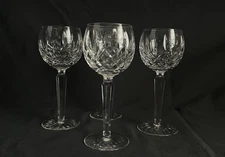 Set of 4 Vintage Waterford Lismore Hock Balloon Wine Glasses 7 1/2"