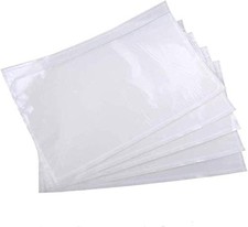 6" x 9" Clear Adhesive Top Loading Packing List Pouches Shipping Label Envelo...