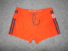ABERCROMBIE FITCH VTG 90'S TOWER GUARD WOMENS MEDIUM ORANGE BEACH SHORTS