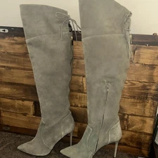 RAYE Women’s Boots Taupe Olive  Suede Over The Knee Boots 9.5