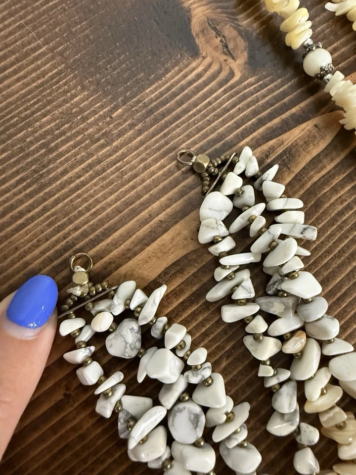 Lote De Colección De Joyas De Piedra Con Cuentas Amatista Turquesa Concha Ojo De Tigre Foto 4 de 4