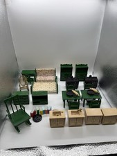 1985 Epoch Green Sylvanian Doll House Furniture Lot
