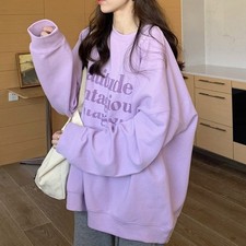 Plus Samt Pullover bequem Stoffmischung modisch Alltag