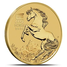 2026 P 1/10 oz Australian Gold Lunar Series III Horse Coin (BU)