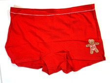 NWT Victoria's Secret PINK Cotton Dorm Boyshort Panty - Gingerbread Patch
