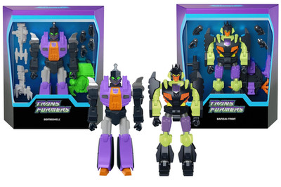 Super7 Transformers Ultimates Bombshell + Banzai-Tron Set (New/Sealed)