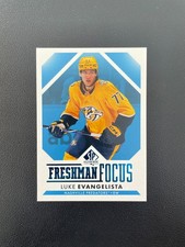 2023-24 UD SP Authentic Hockey Luke Evangelista Freshman Focus BJGZH