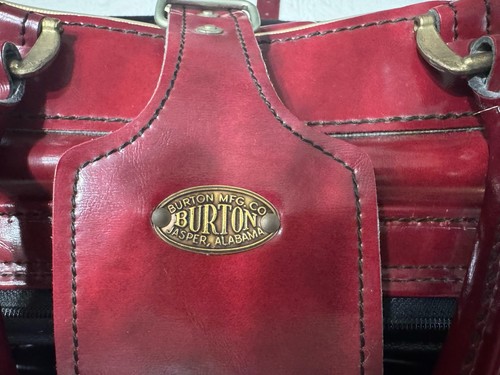Burton MFG Co Duffle Bag-Hard Bottom Compartment-Maroon - Picture 4 of 11
