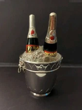 Champagne On Ice Design Plastic Salt And Pepper Shakers With Sugar Bowl