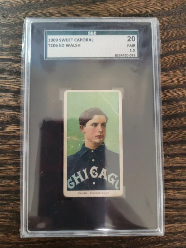1909 T206 ED WALSH CAPORAL PORTRAIT SGC 1.5 CHICAGO WHITE SOX