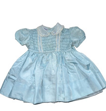 Polly Flinders Girls Blue Smocked Dress size 3